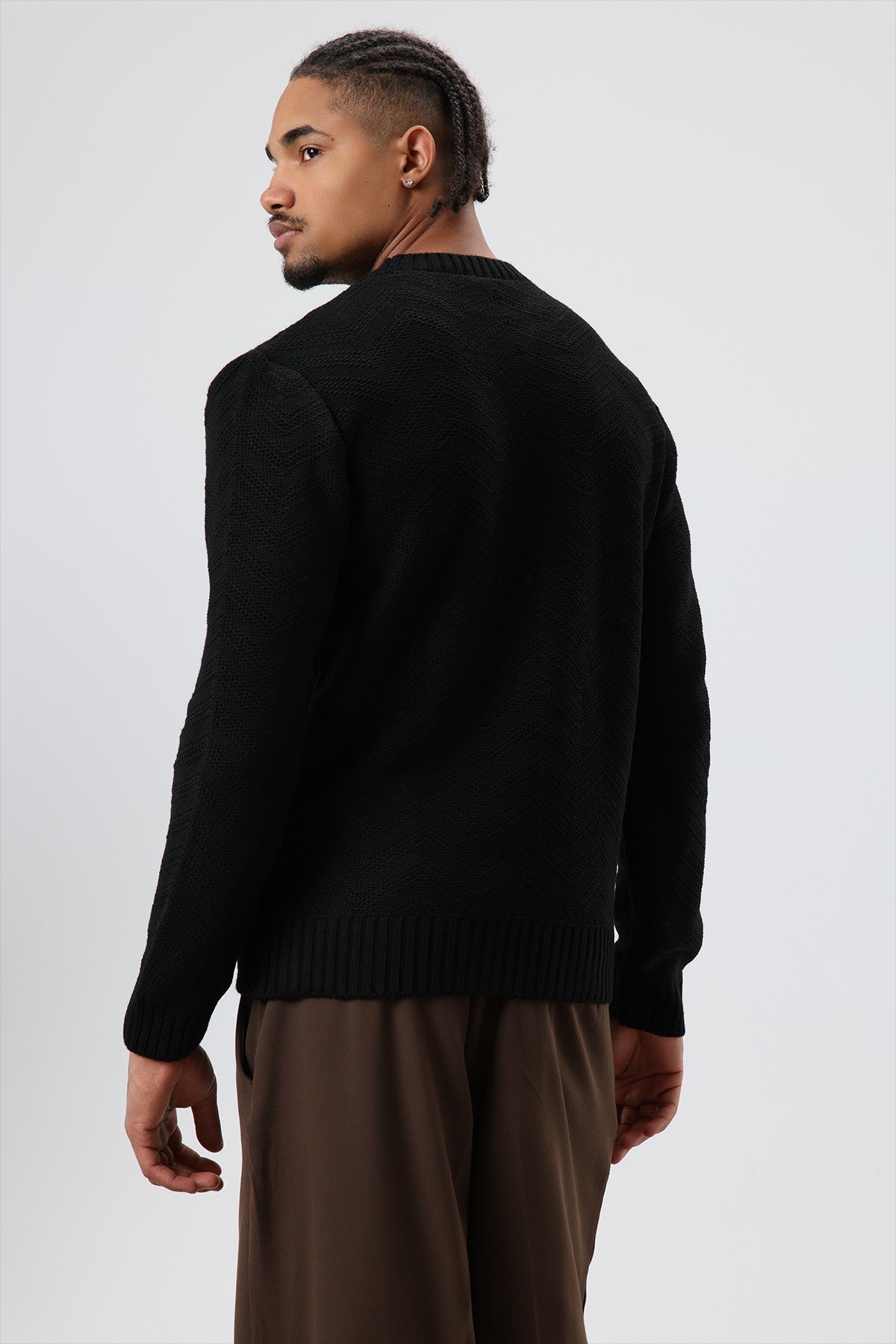 Bisiklet Yaka Oversize Triko Kazak