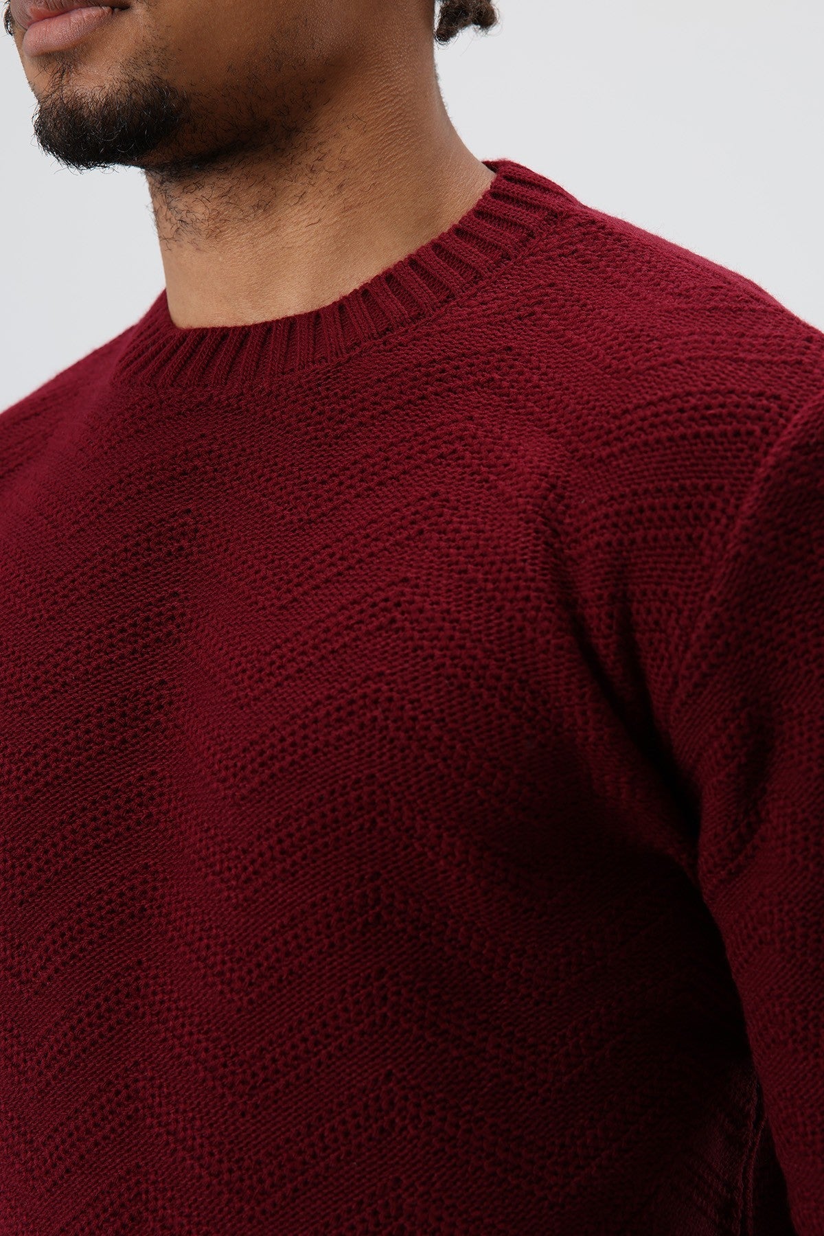 Bisiklet Yaka Oversize Triko Kazak
