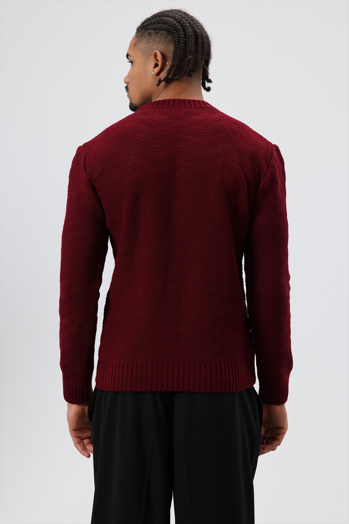 Bisiklet Yaka Oversize Triko Kazak