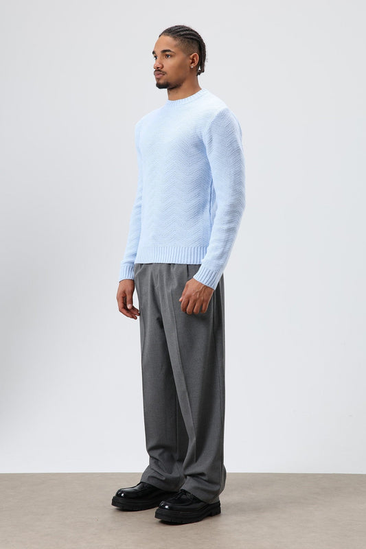 Bisiklet Yaka Oversize Triko Kazak