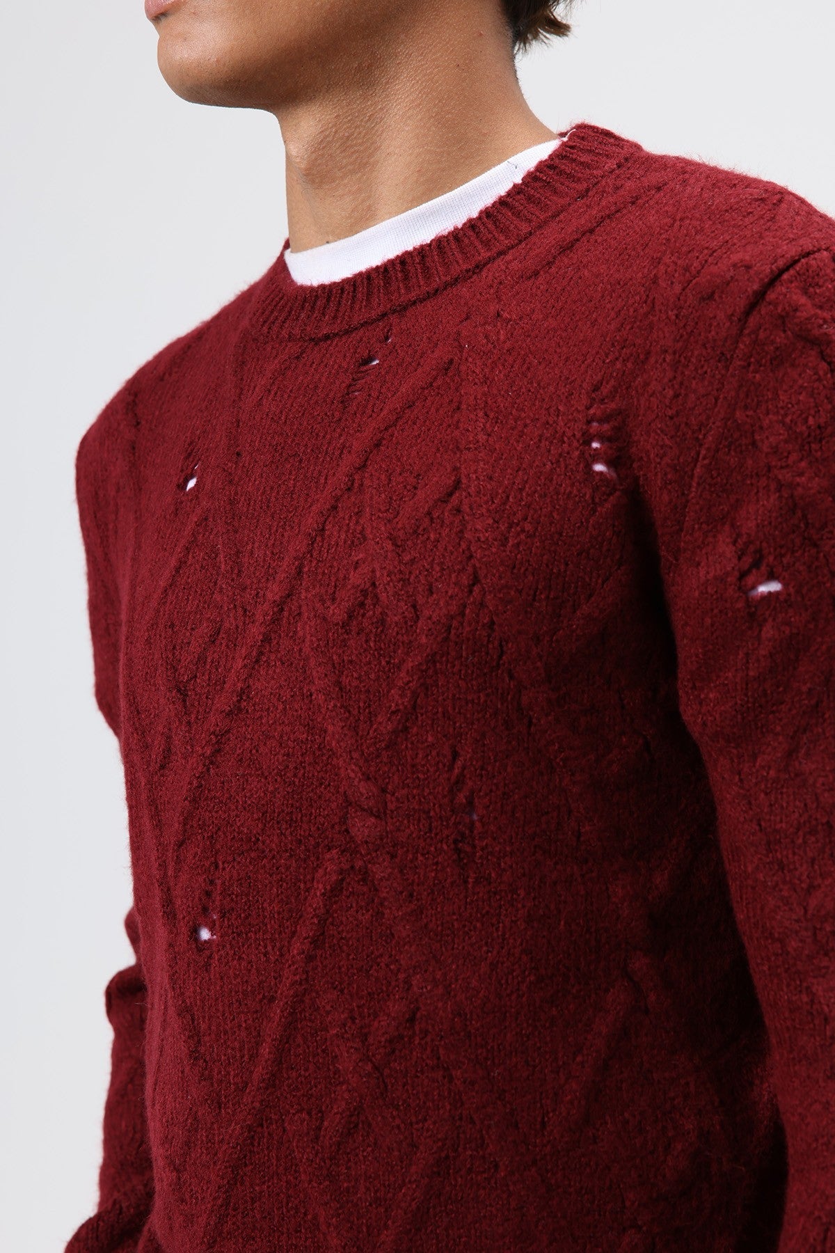 Oversize Desenli Triko Kazak
