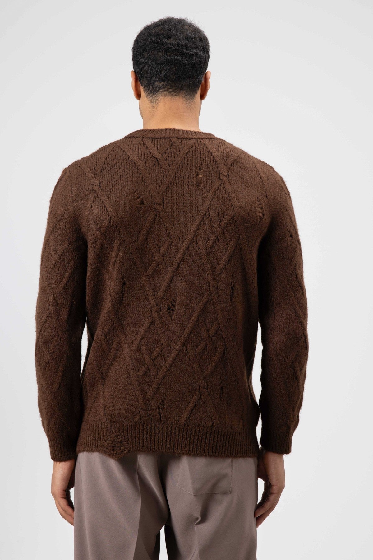 Oversize Desenli Triko Kazak