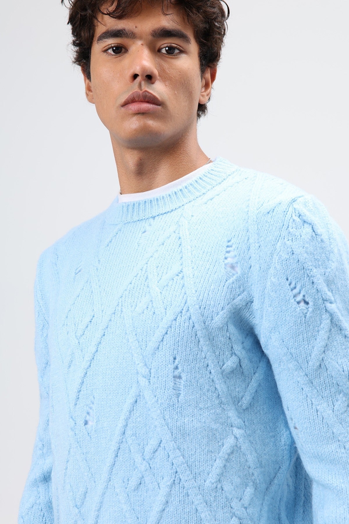 Oversize Desenli Triko Kazak
