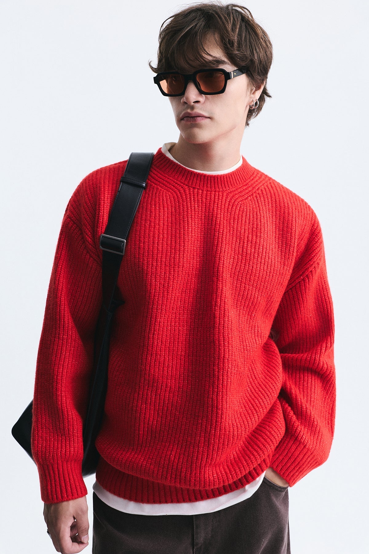 Oversize Fitilli Triko Kazak