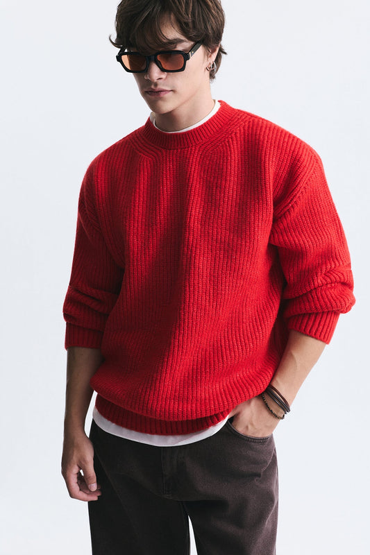 Oversize Fitilli Triko Kazak