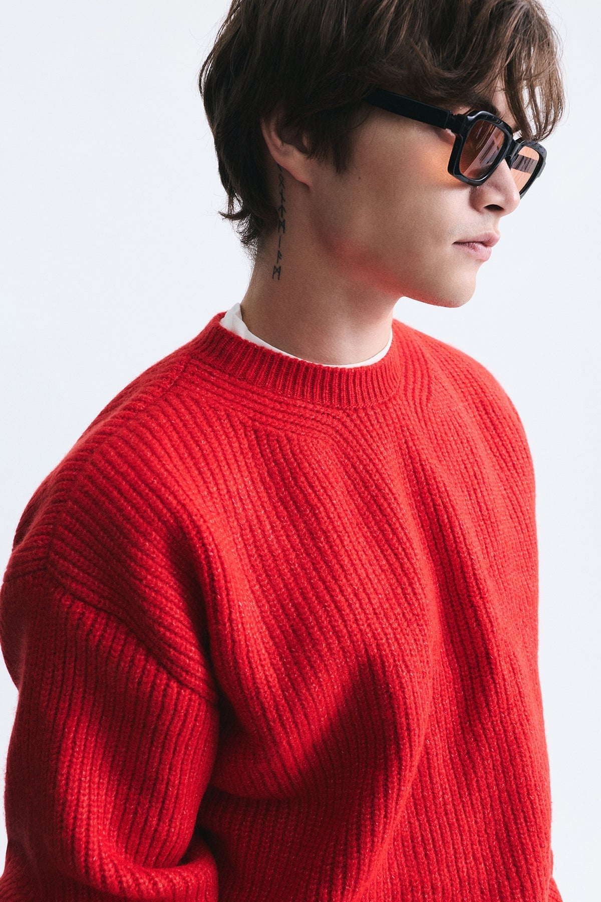 Oversize Fitilli Triko Kazak