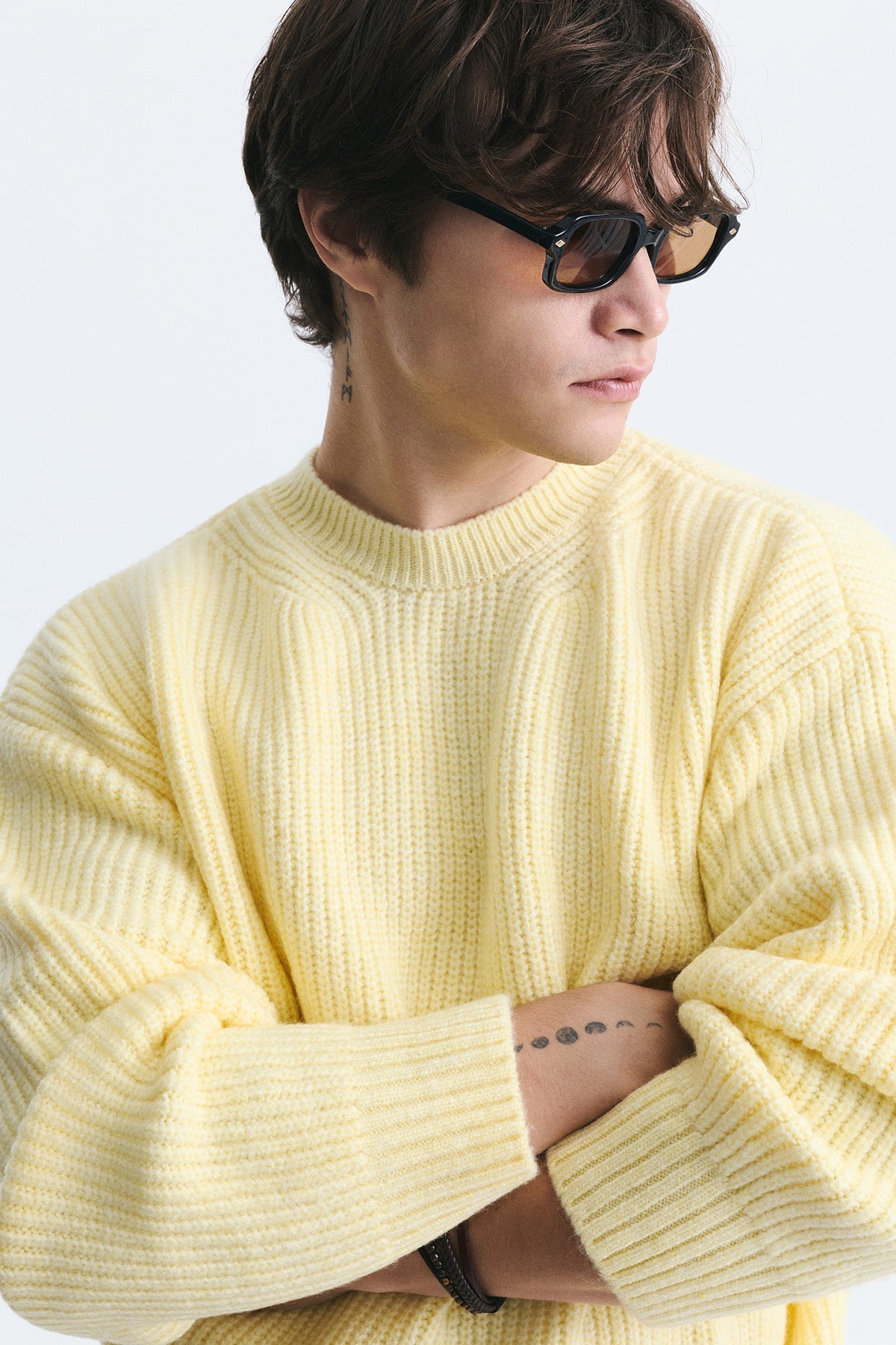 Oversize Fitilli Triko Kazak