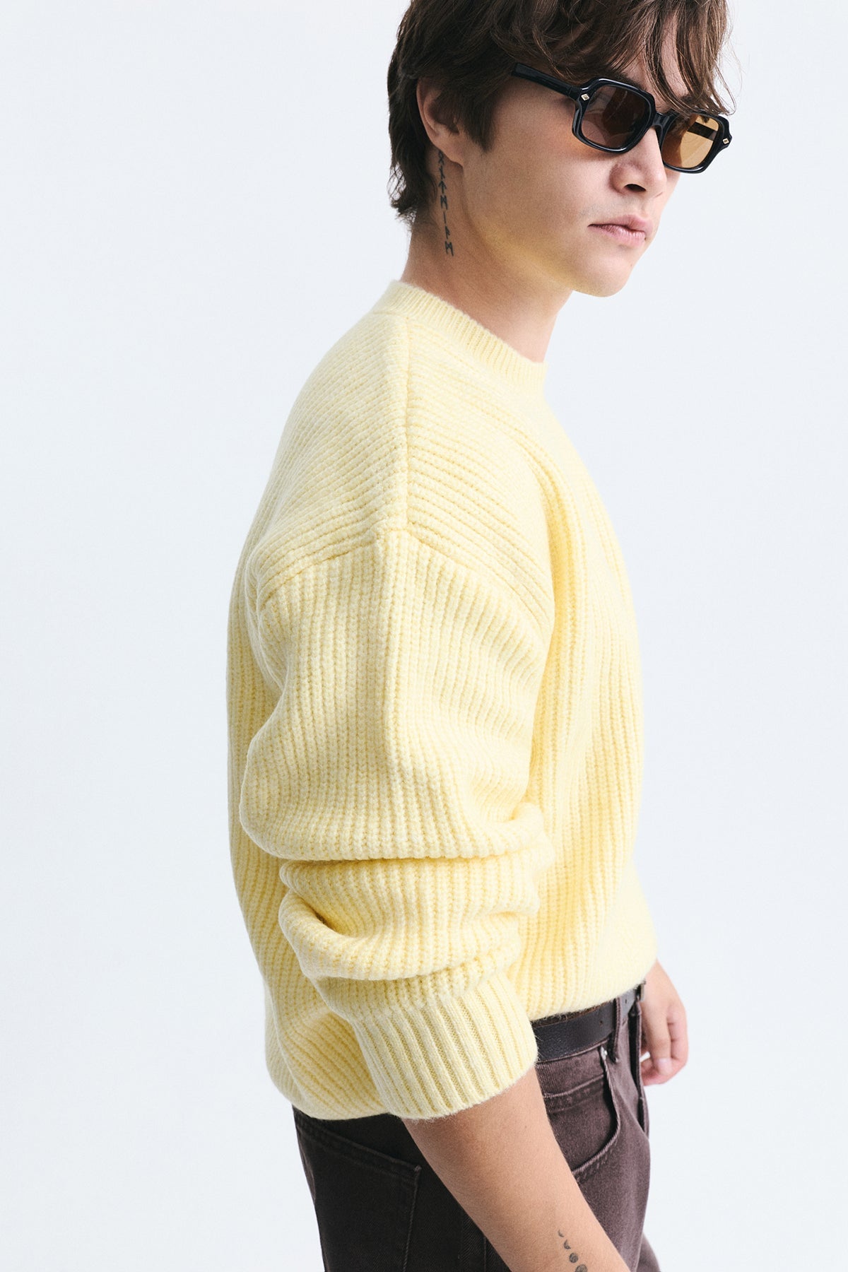 Oversize Fitilli Triko Kazak