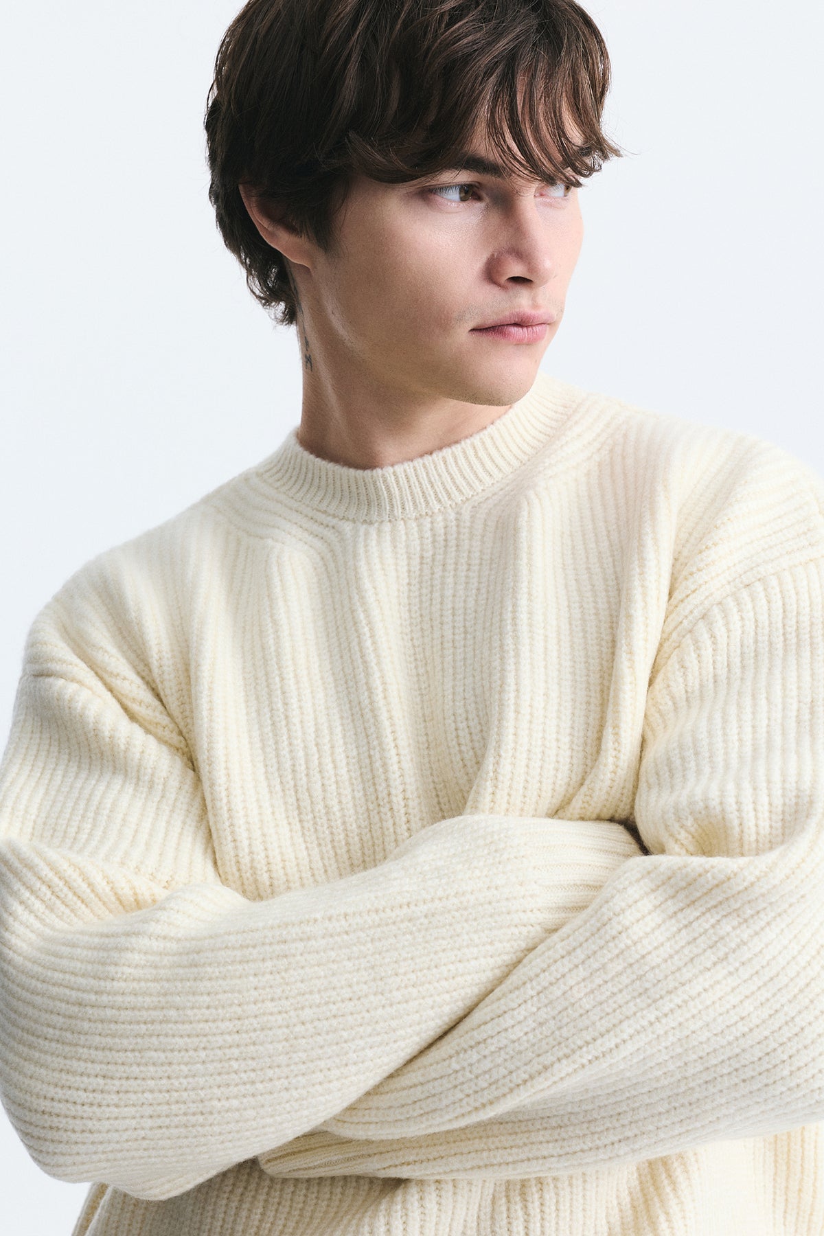 Oversize Fitilli Triko Kazak