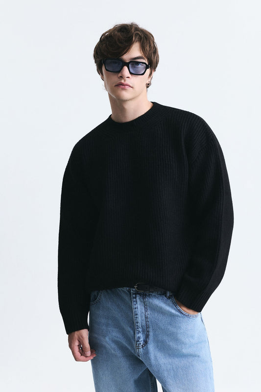 Oversize Fitilli Triko Kazak