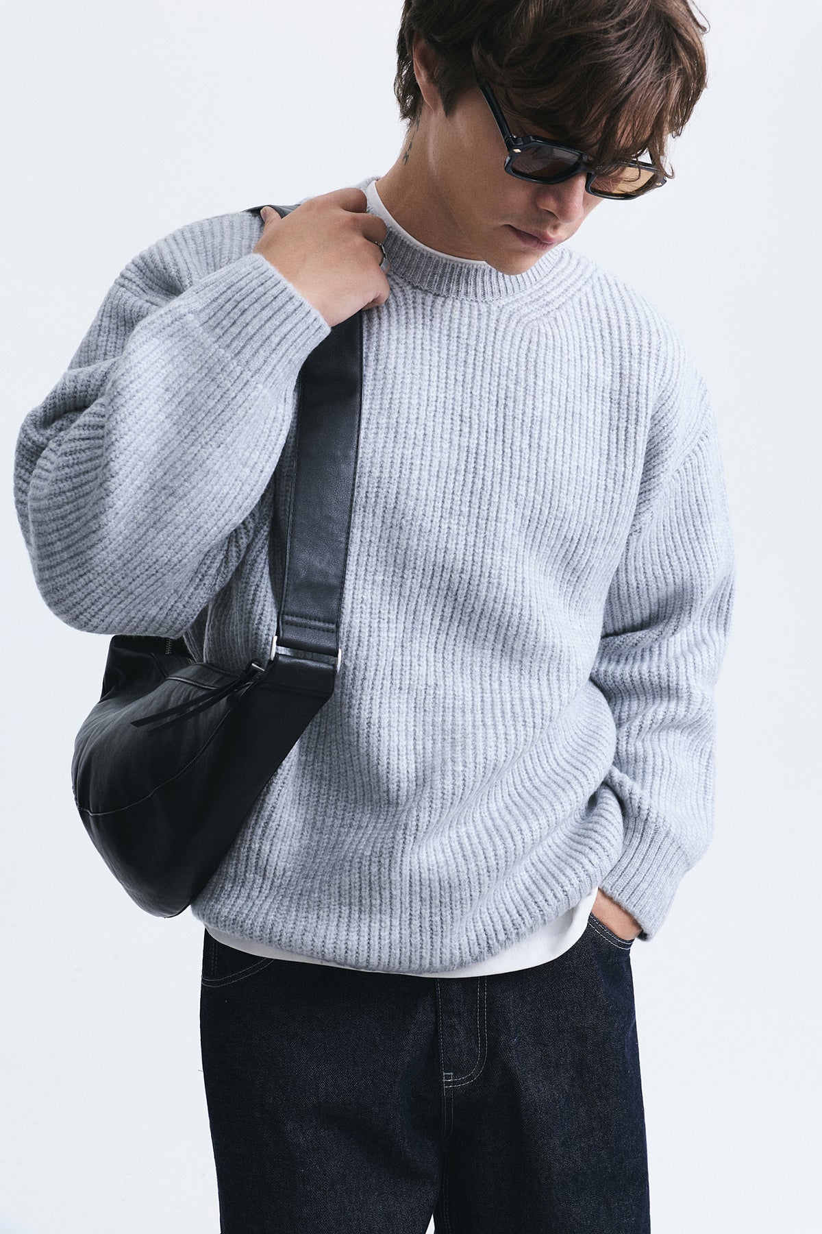 Oversize Fitilli Triko Kazak
