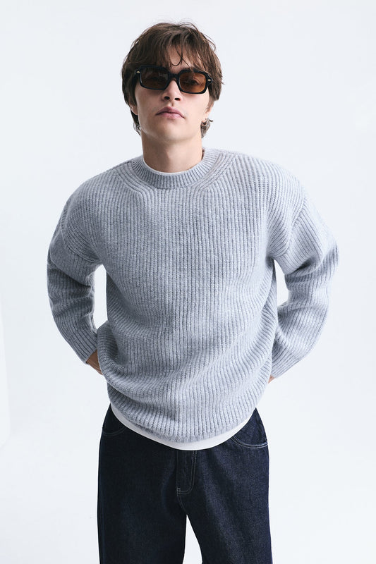 Oversize Fitilli Triko Kazak