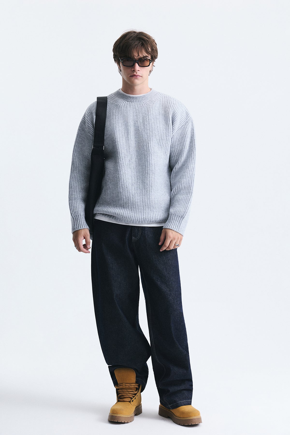 Oversize Fitilli Triko Kazak
