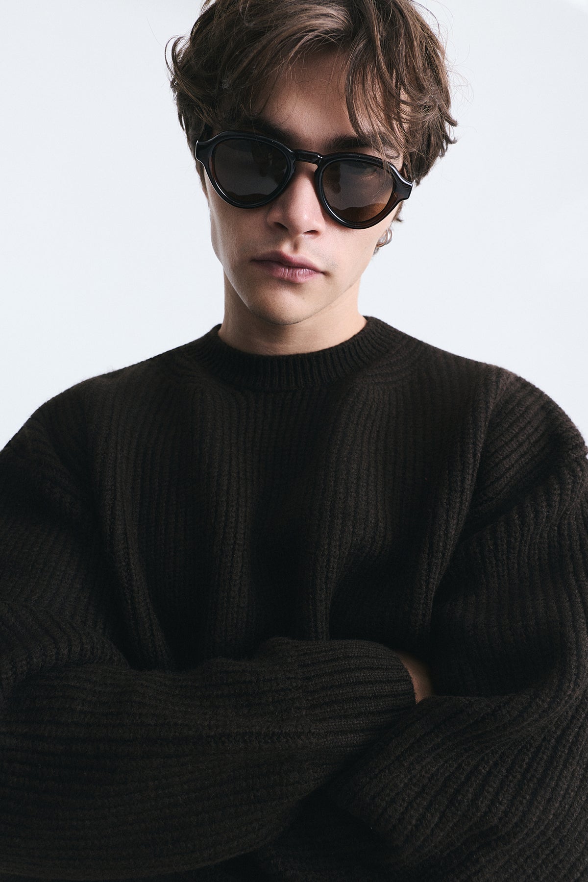Oversize Fitilli Triko Kazak
