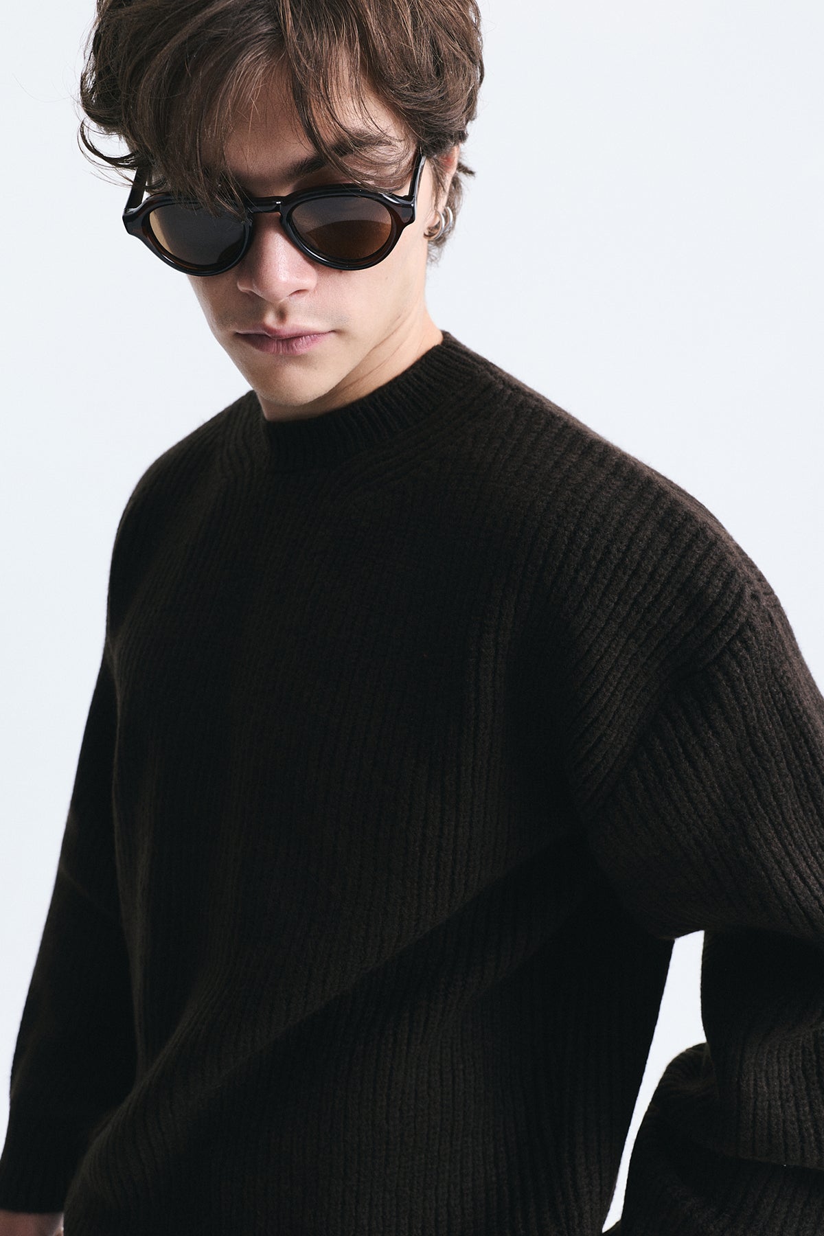 Oversize Fitilli Triko Kazak