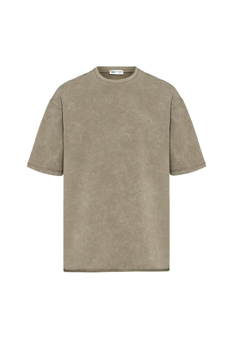 Yıkamalı Basic Oversize Tişört