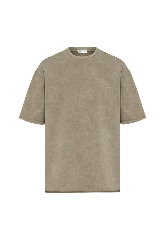 Yıkamalı Basic Oversize Tişört