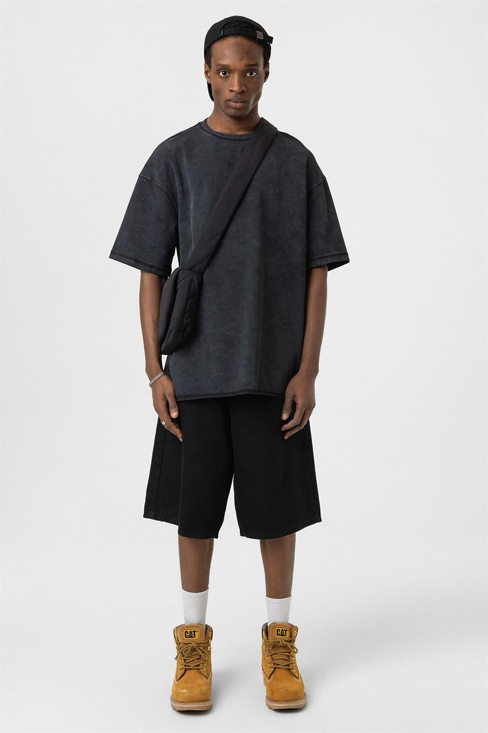 Yıkamalı Basic Oversize Tişört