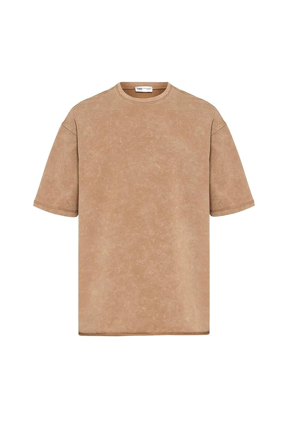 Yıkamalı Basic Oversize Tişört