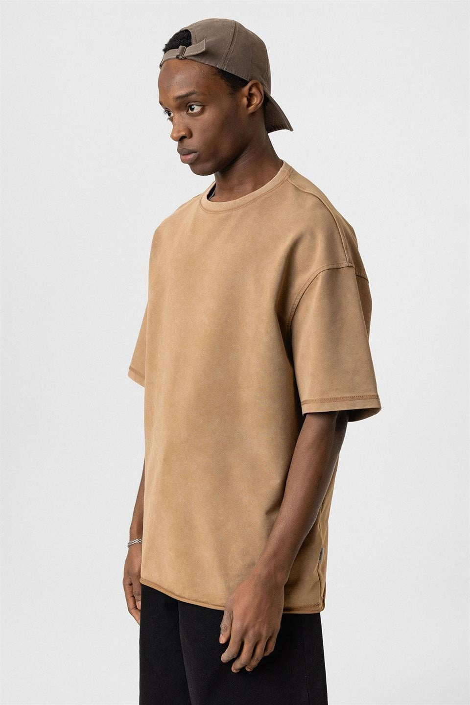 Yıkamalı Basic Oversize Tişört