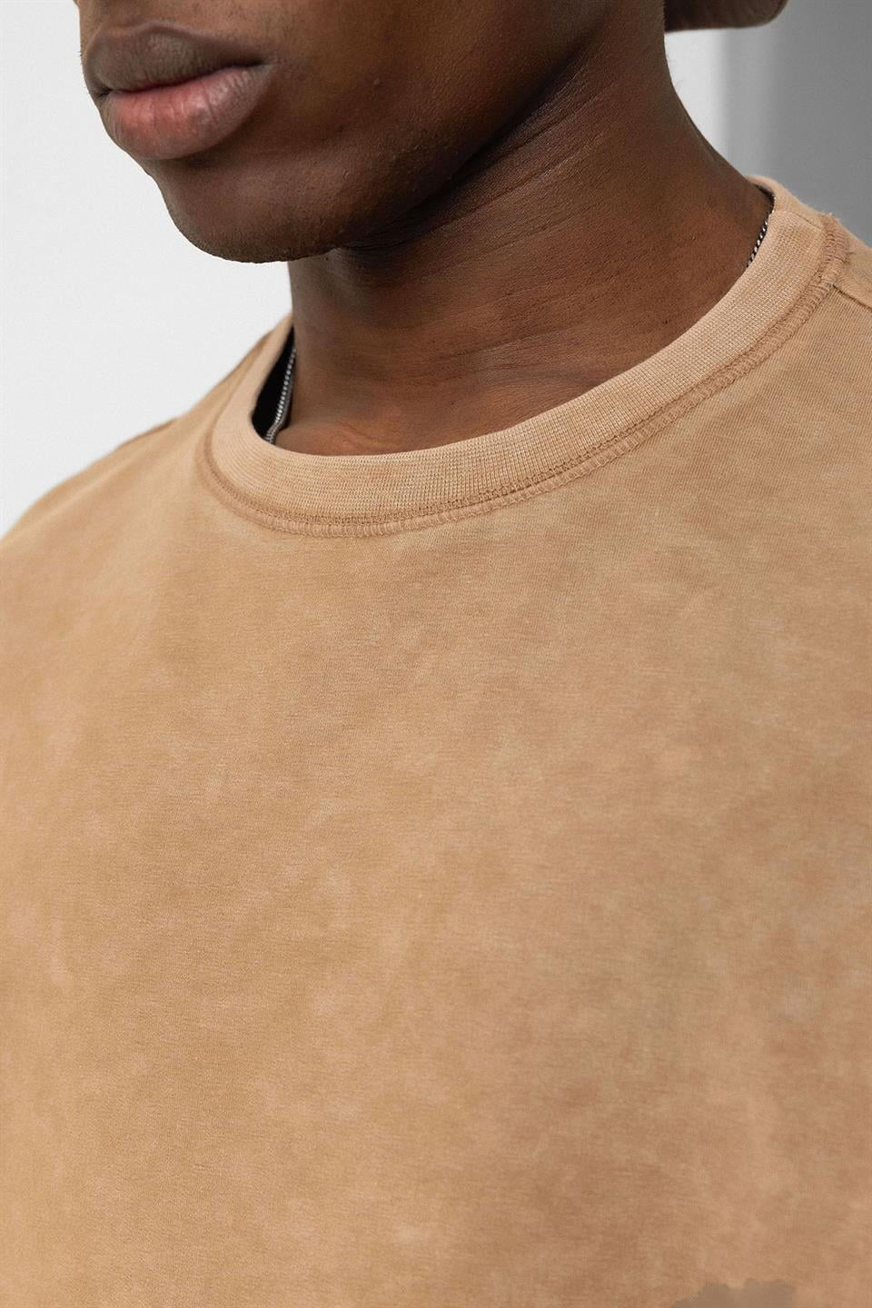 Yıkamalı Basic Oversize Tişört