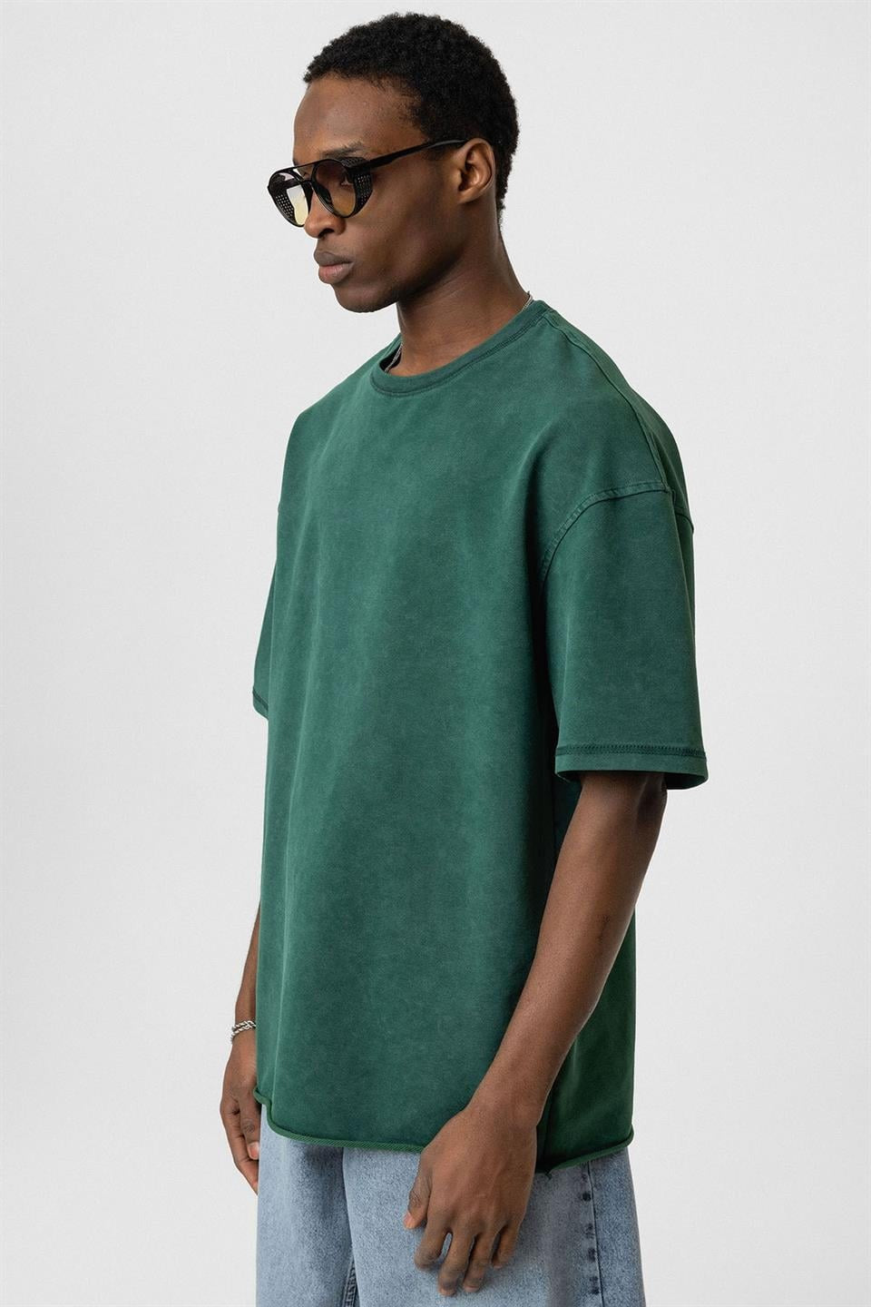 Yıkamalı Basic Oversize Tişört