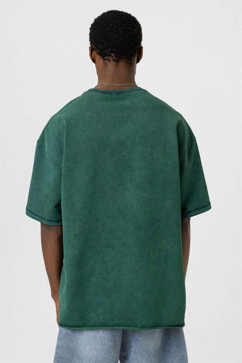 Yıkamalı Basic Oversize Tişört