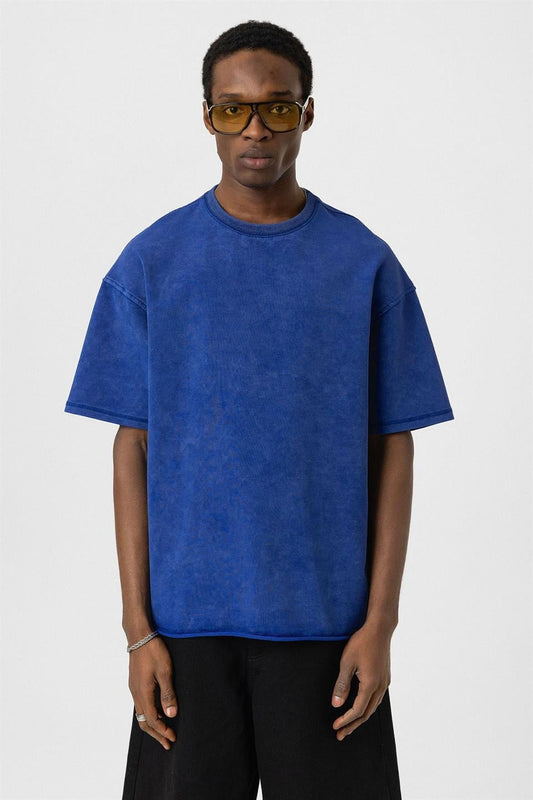 Yıkamalı Basic Oversize Tişört