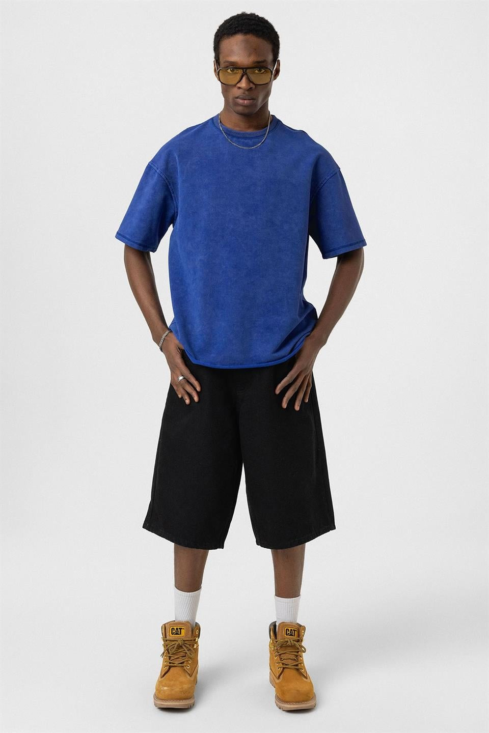 Yıkamalı Basic Oversize Tişört