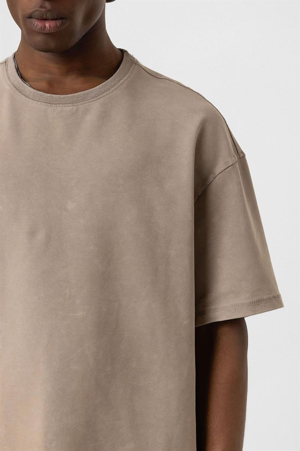 Yıkamalı Basic Oversize Tişört