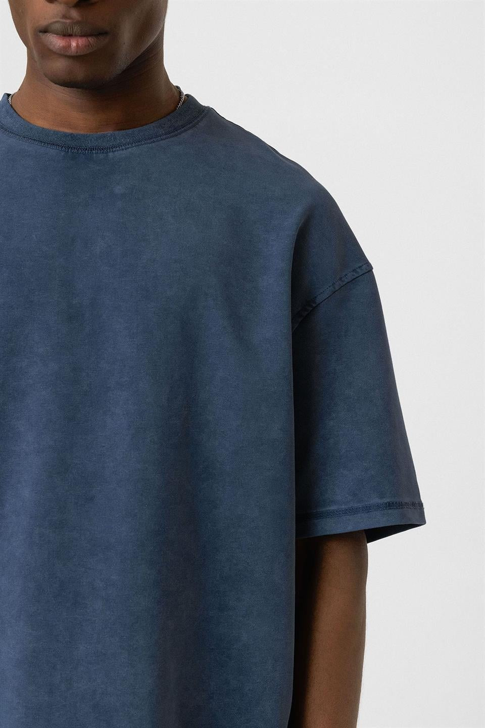 Yıkamalı Basic Oversize Tişört