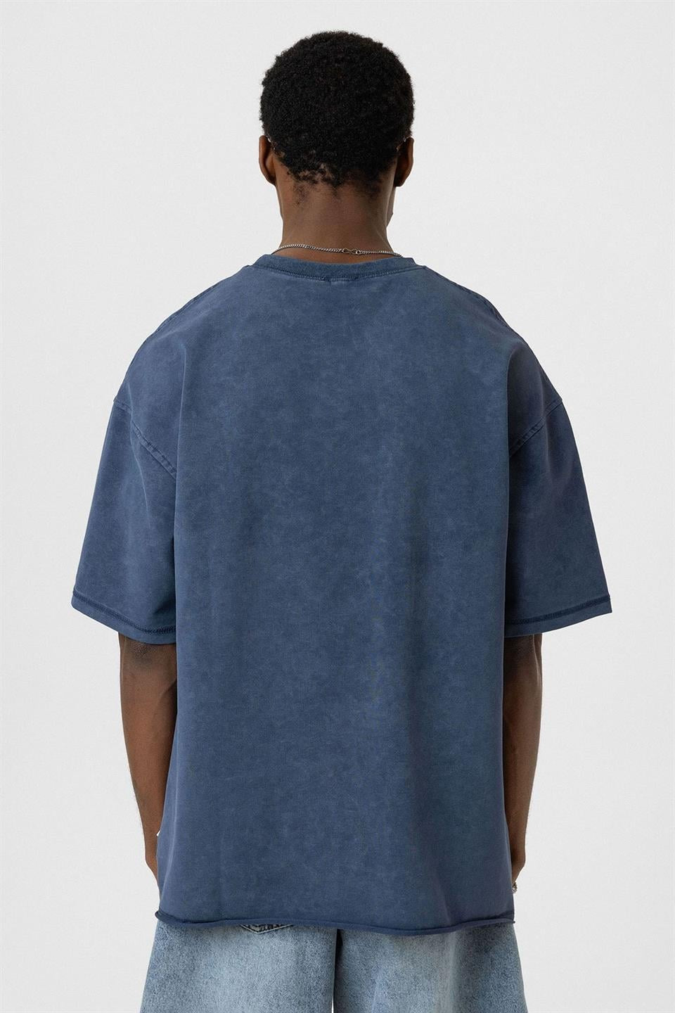 Yıkamalı Basic Oversize Tişört