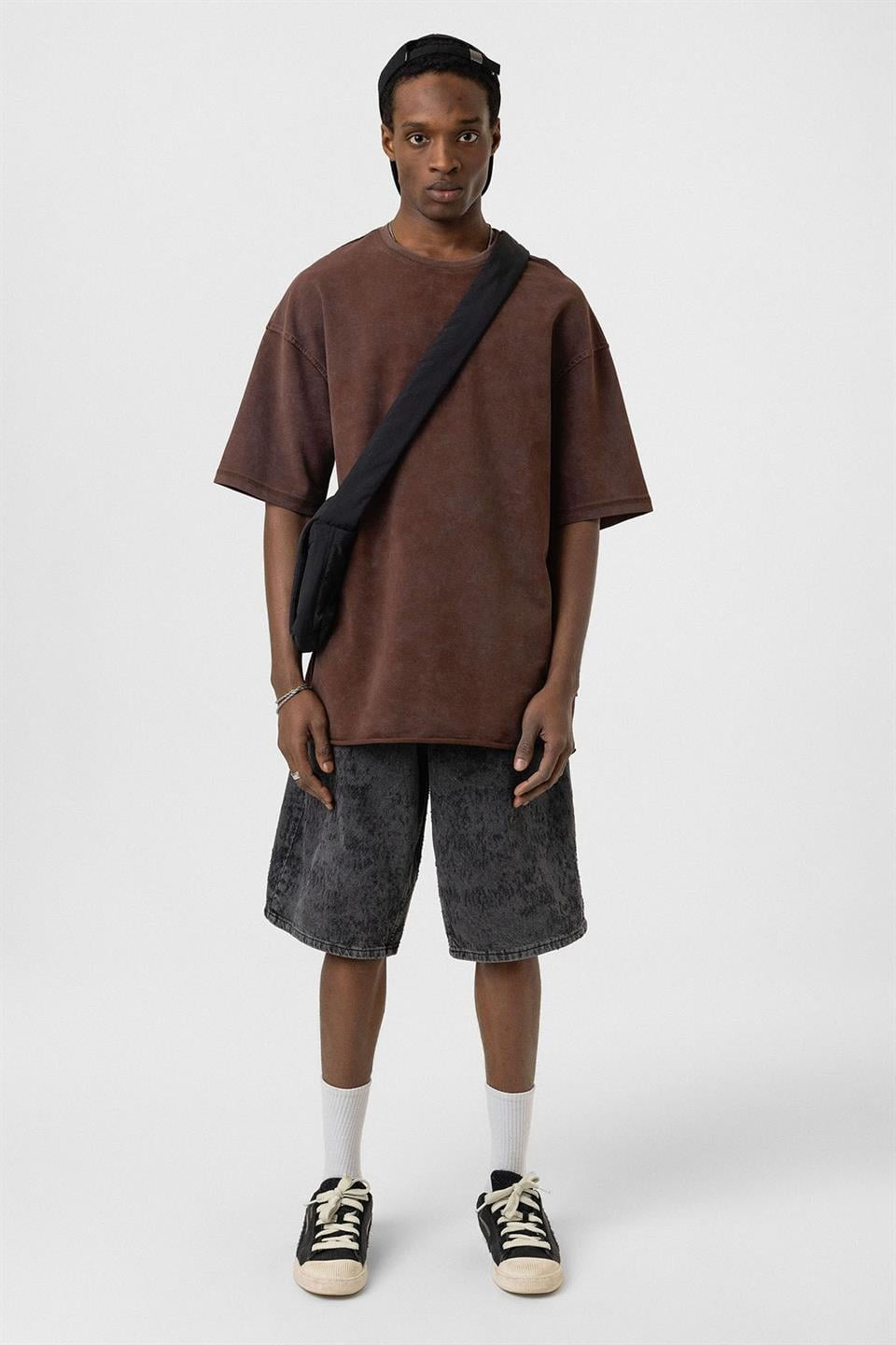 Yıkamalı Basic Oversize Tişört