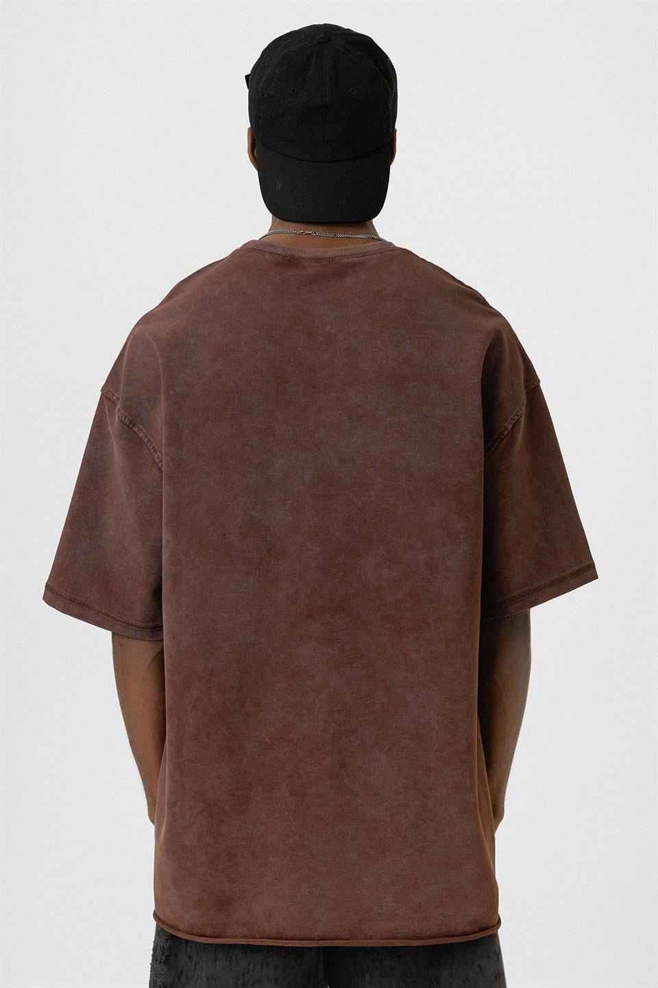 Yıkamalı Basic Oversize Tişört