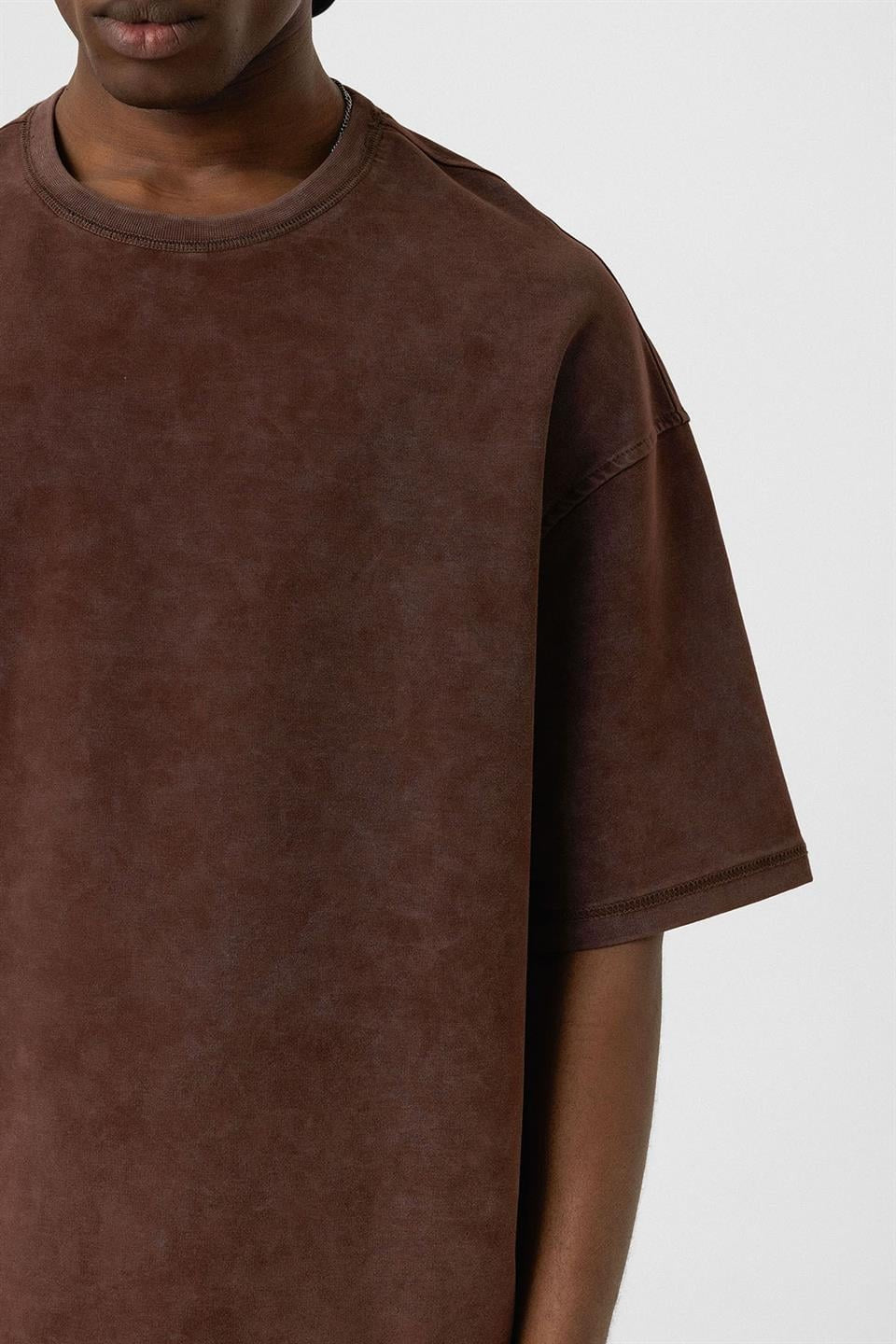 Yıkamalı Basic Oversize Tişört