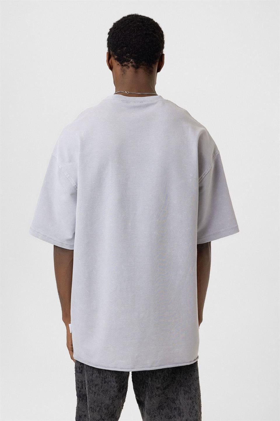 Yıkamalı Basic Oversize Tişört