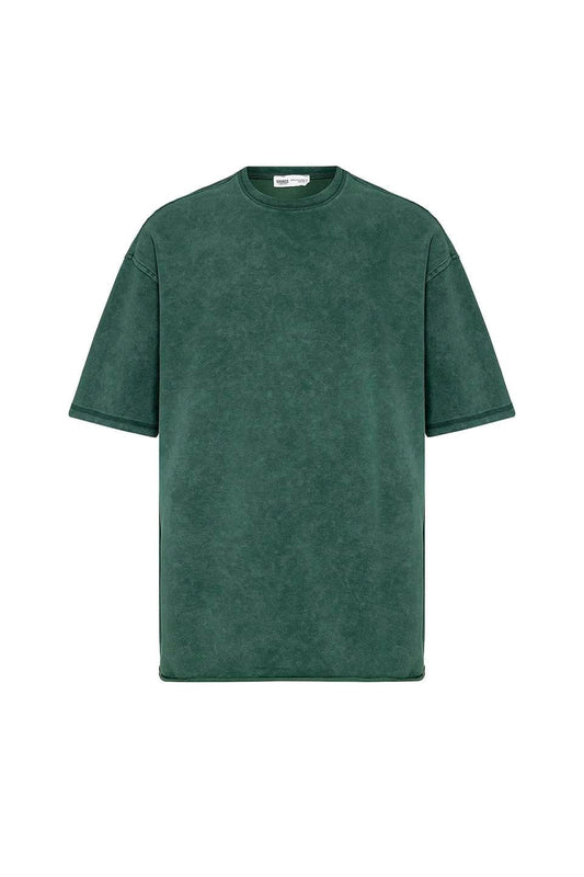 Yıkamalı Basic Oversize Tişört