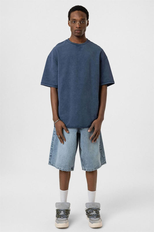 Yıkamalı Basic Oversize Tişört