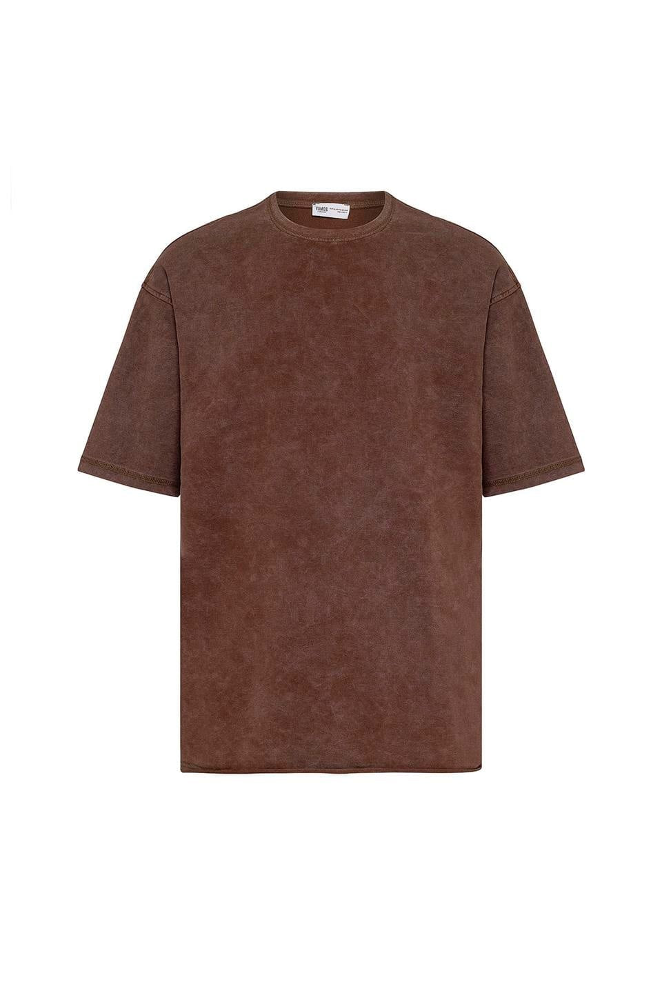 Yıkamalı Basic Oversize Tişört