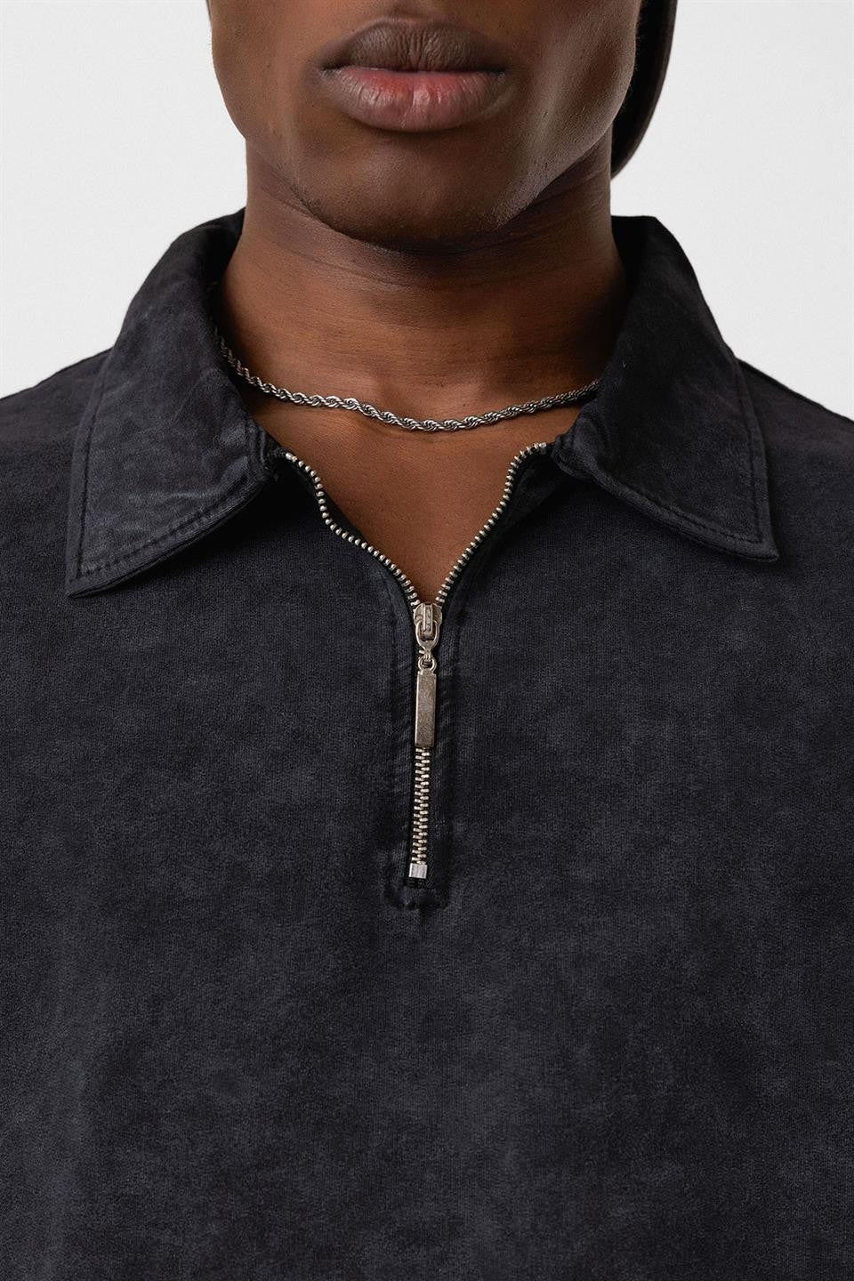 Polo Yaka Oversize Yıkamalı Tişört