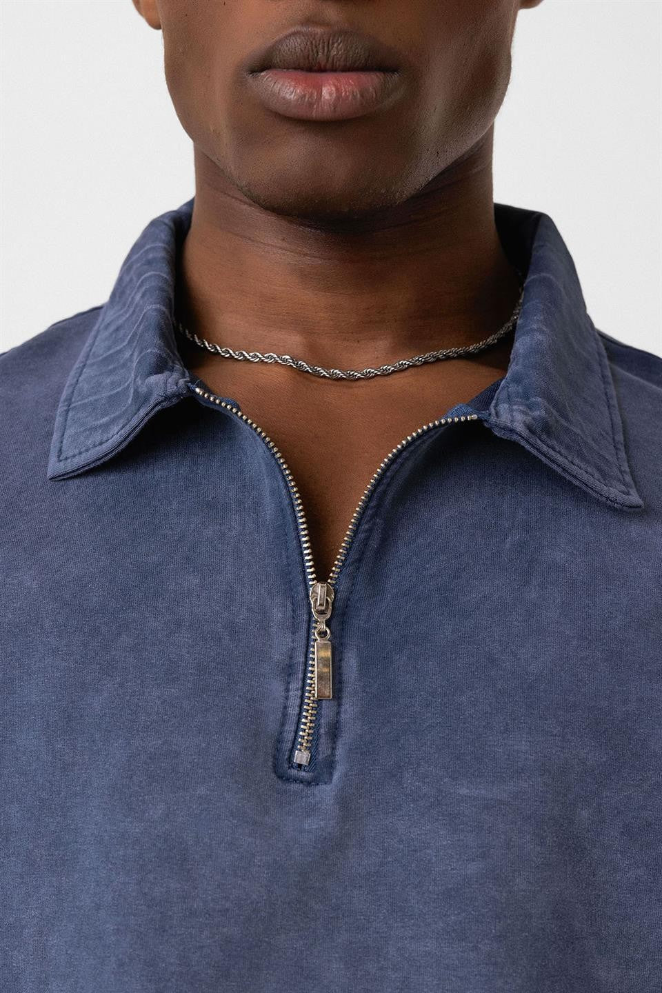 Polo Yaka Oversize Yıkamalı Tişört
