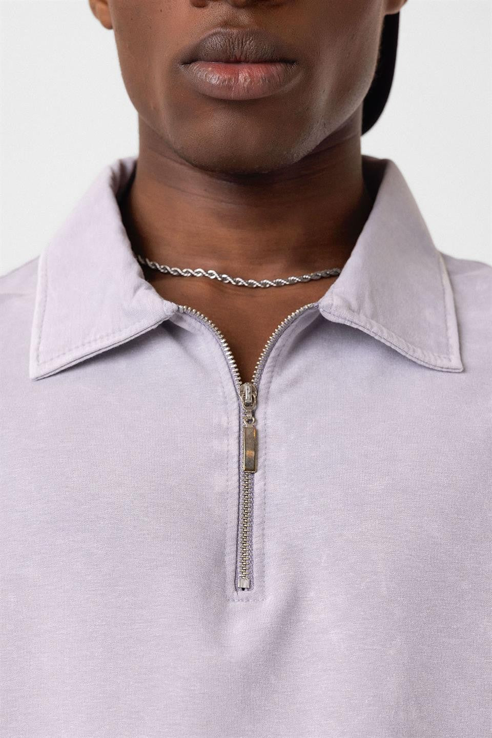 Polo Yaka Oversize Yıkamalı Tişört