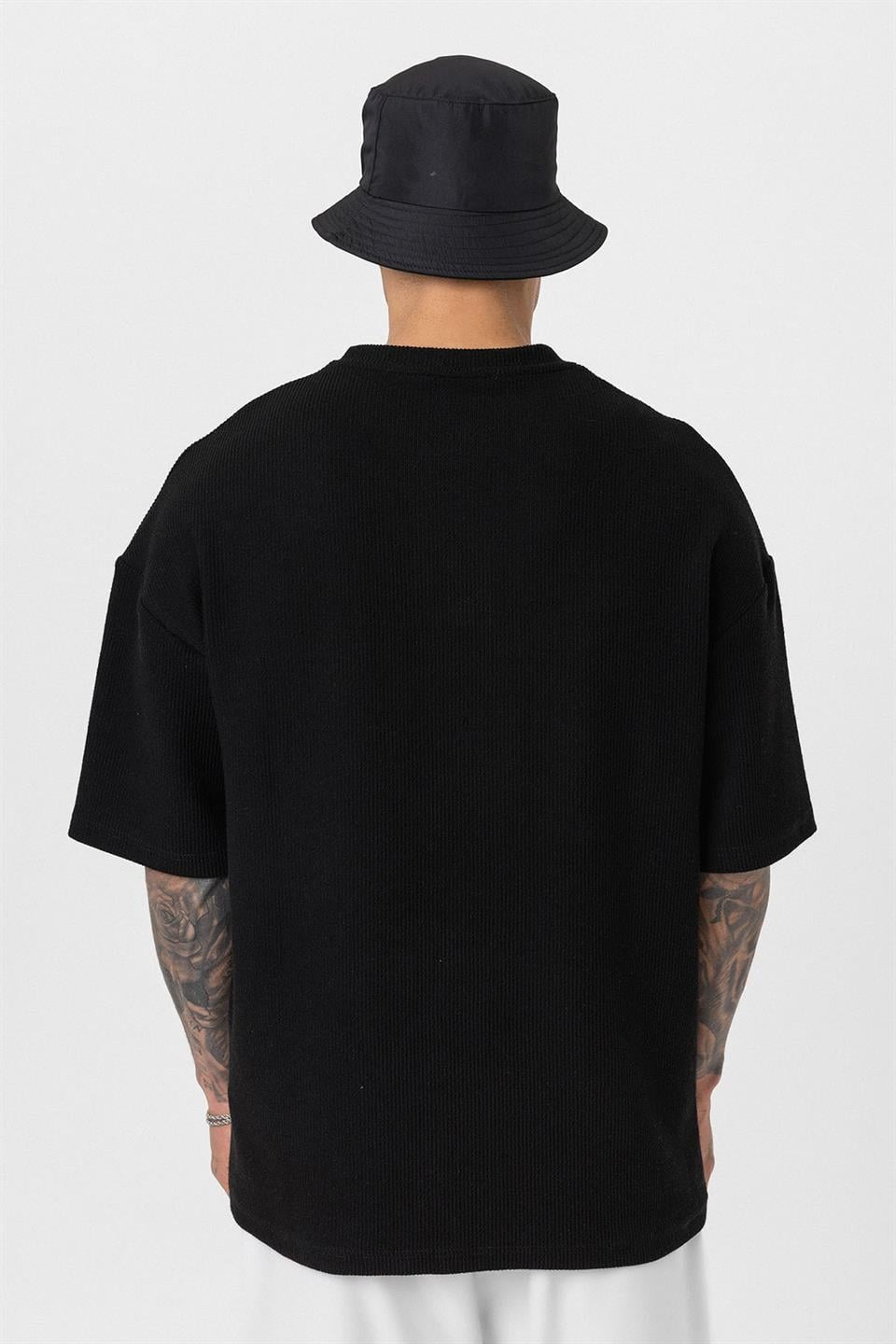 Düğmeli Yaka Oversize Tişört