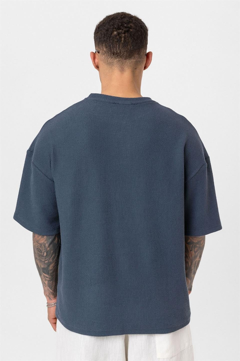 Düğmeli Yaka Oversize Tişört
