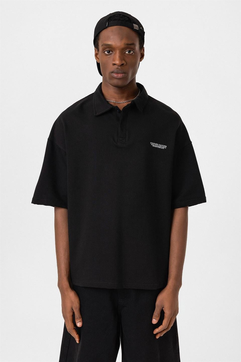 Polo Yaka Oversize Tişört