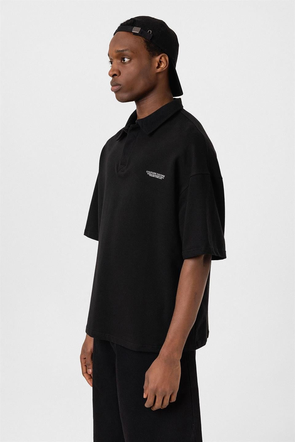 Polo Yaka Oversize Tişört