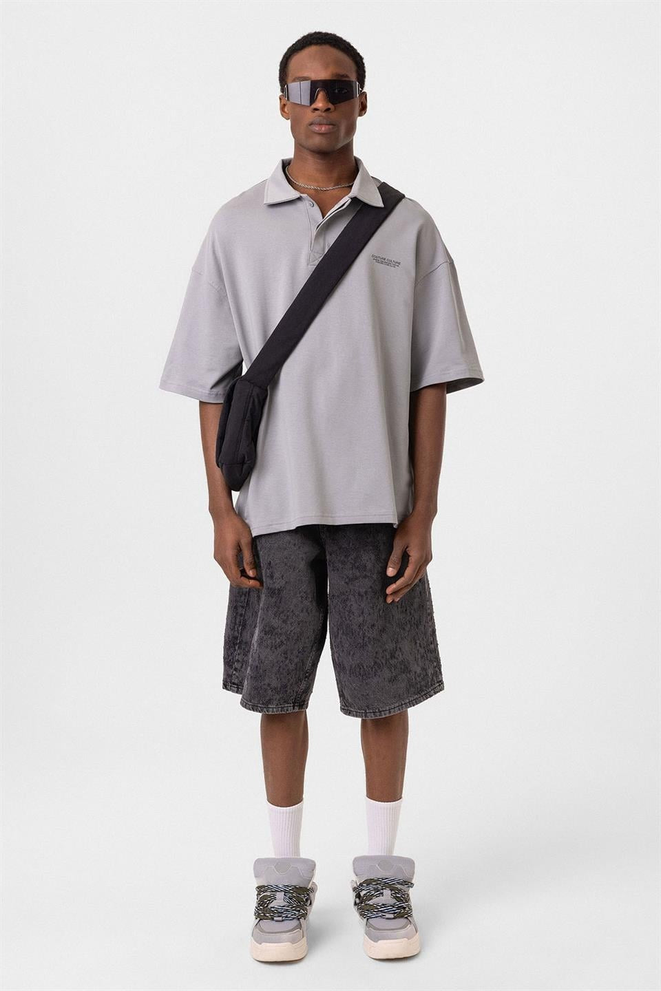 Polo Yaka Oversize Tişört