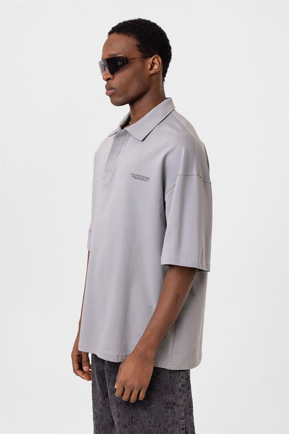 Polo Yaka Oversize Tişört