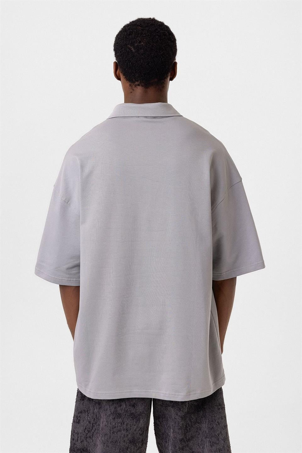 Polo Yaka Oversize Tişört