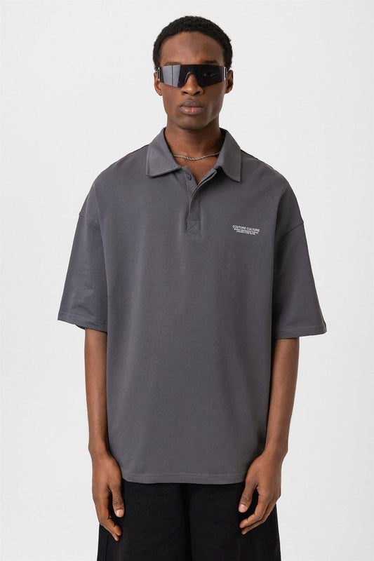 Polo Yaka Oversize Tişört
